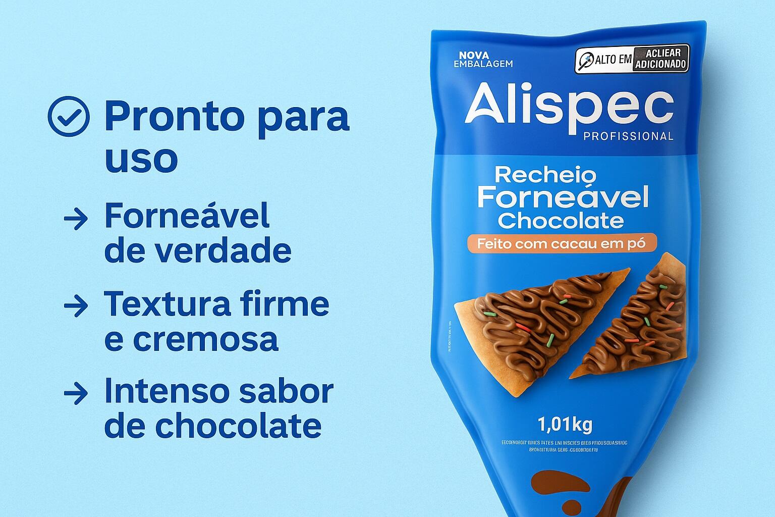 Recheior Comprar RECHEIO ALISPEC 1,01kg FORNEÁVEL CHOCOLATE PRONTO