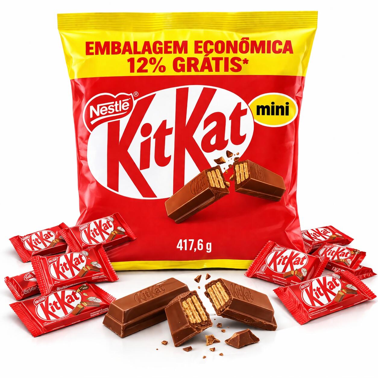 Comprar CHOCOLATE NESTLÊ KITKAT MINI 417,6g BOMBOM BAG PACOTE