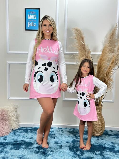 KIT MÃE E FILHA MILLY MANGA LONGA