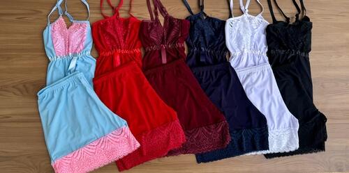 SHORT DOLL SENSUAL (MICROFIBRA/RENDA)
