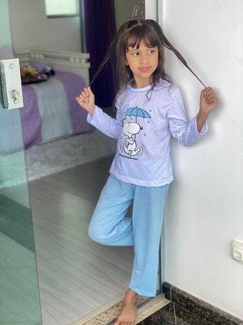 PIJAMA INFANTIL BOLINHA LUXO (MALHA)