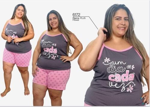 SHORT DOLL PLUS ALÇA FLOWER (MALHA)