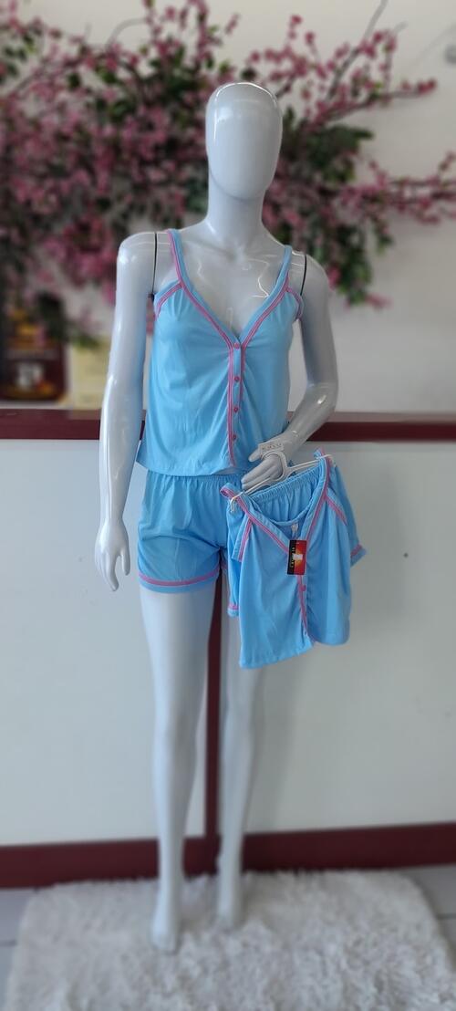 PIJAMA AMERICANO ADULTO -ALCINHA (MALHA) 6351 - Imagem 3