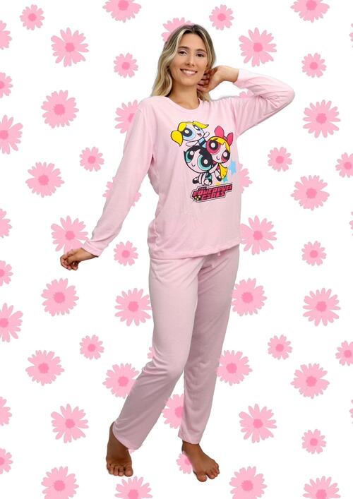 PIJAMA ADULTO FEMININO PERSONAGENS (MALHA)