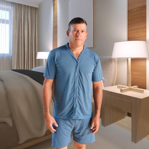 PIJAMA AMERICANO MASCULINO -CURTO