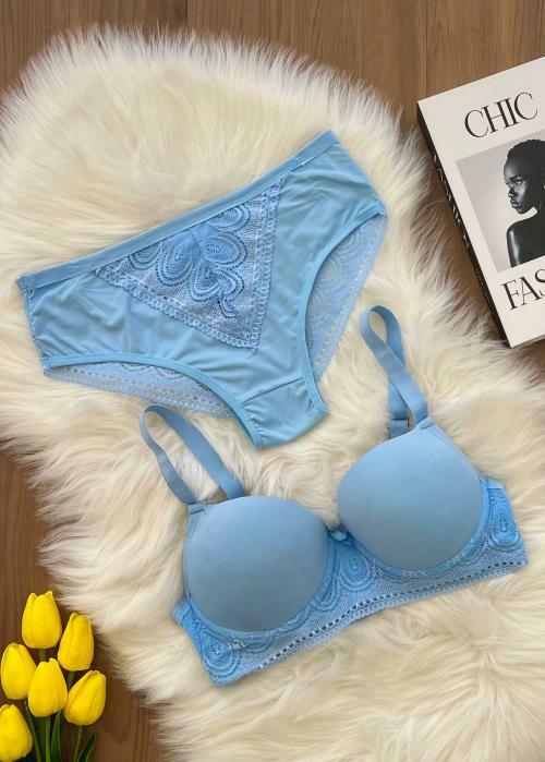 CONJUNTO EVA (CALEÇON)-MICROFIBRA/RENDA