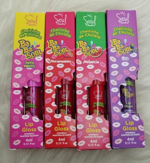 LIP GLOSS CHEIRINHO DE CHICLETE BABASOUL COM 4ML