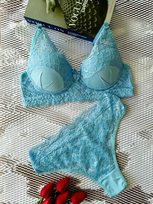 CONJUNTO KAROL (FIO DUPLO) MICROFIBRA/RENDA 63705