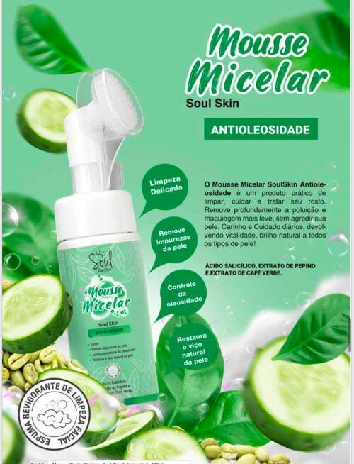 MOUSSE MICELAR ANTI OLEOSIDADE 150ML SOUL COSMÉTICOS - Imagem 2