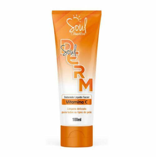 SABONETE LÍQUIDO FACIAL SOUL DERM VITAMINA C 100ML SOUL COSMÉTICOS