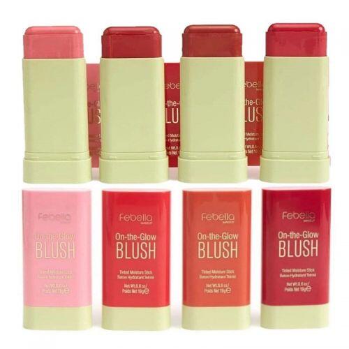 BLUSH FACIAL BASTÃO STICK ON THE GLOW FEBELLA (3 EM 1) - Imagem 4