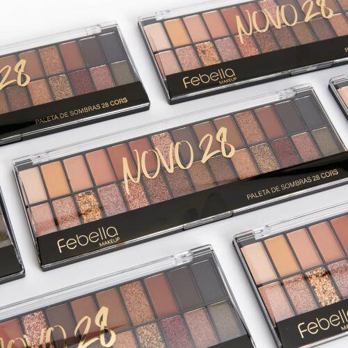 PALETA DE SOMBRAS 28 CORES FEBELLA (NOVO 28)