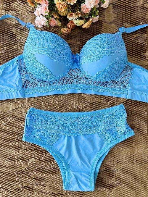 CONJUNTO TANIA PLUS SIZE TANGA (MICROF/RENDA)