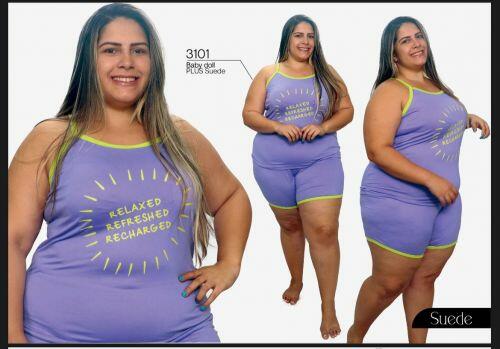 SHORT DOLL PLUS SIZE ALÇA (SUEDE PREMIUM) - Imagem 2