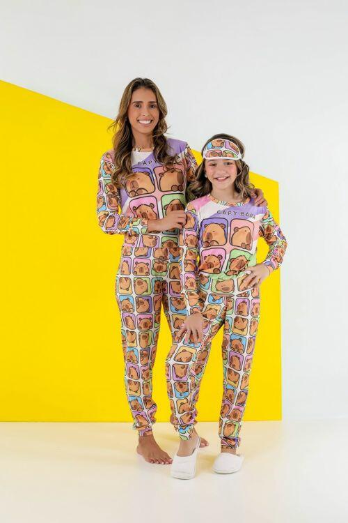 PIJAMA FEMININO (INFANTIL)-SUEDE/715S - Imagem 3