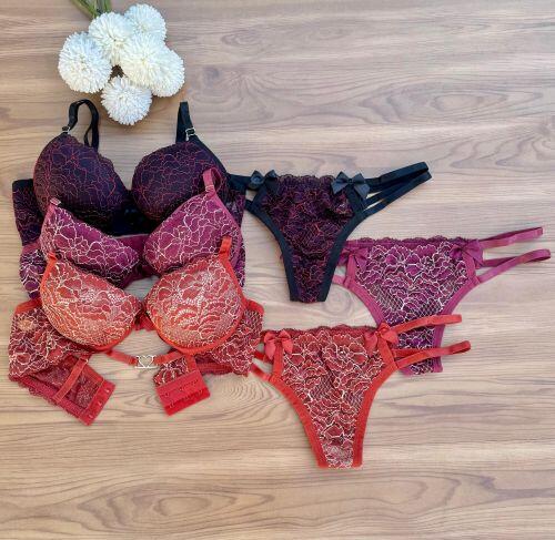 KIT 3 CONJUNTOS LETICIA BICOLOR DE LUXO