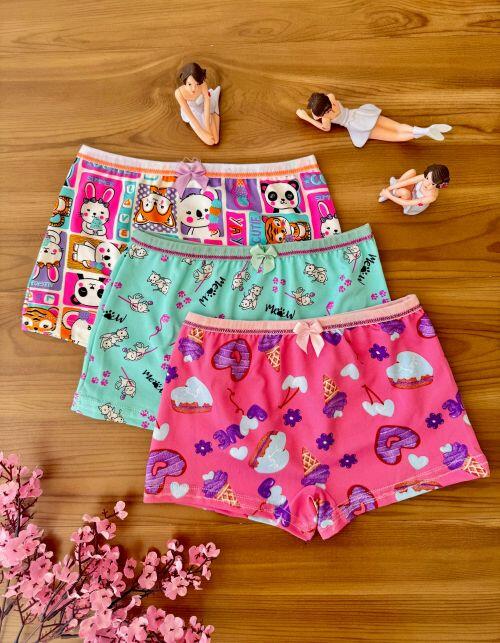 BOXER FEMININA INFANTIL MICROFIBRA 950