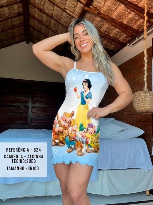 CAMISOLA PAULA PERSONAGENS SUEDE