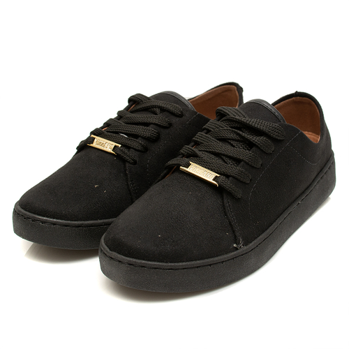 Comprar Tênis Vizzano Flatform Camurça Preto Loja de Calçados