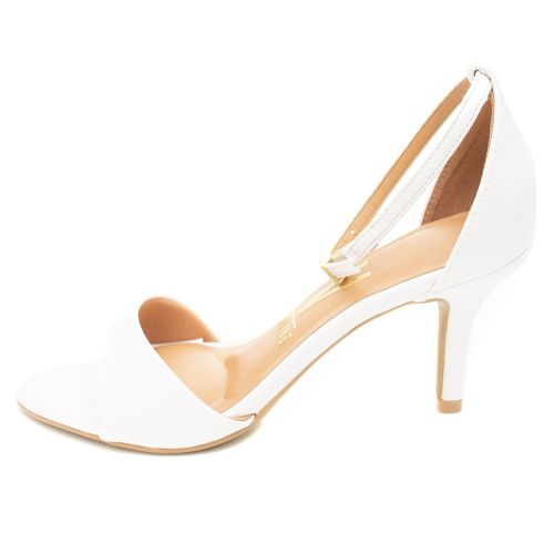 Salto Baixo Sandalia Branca Salto Fino Vizzano Sandália Feminina