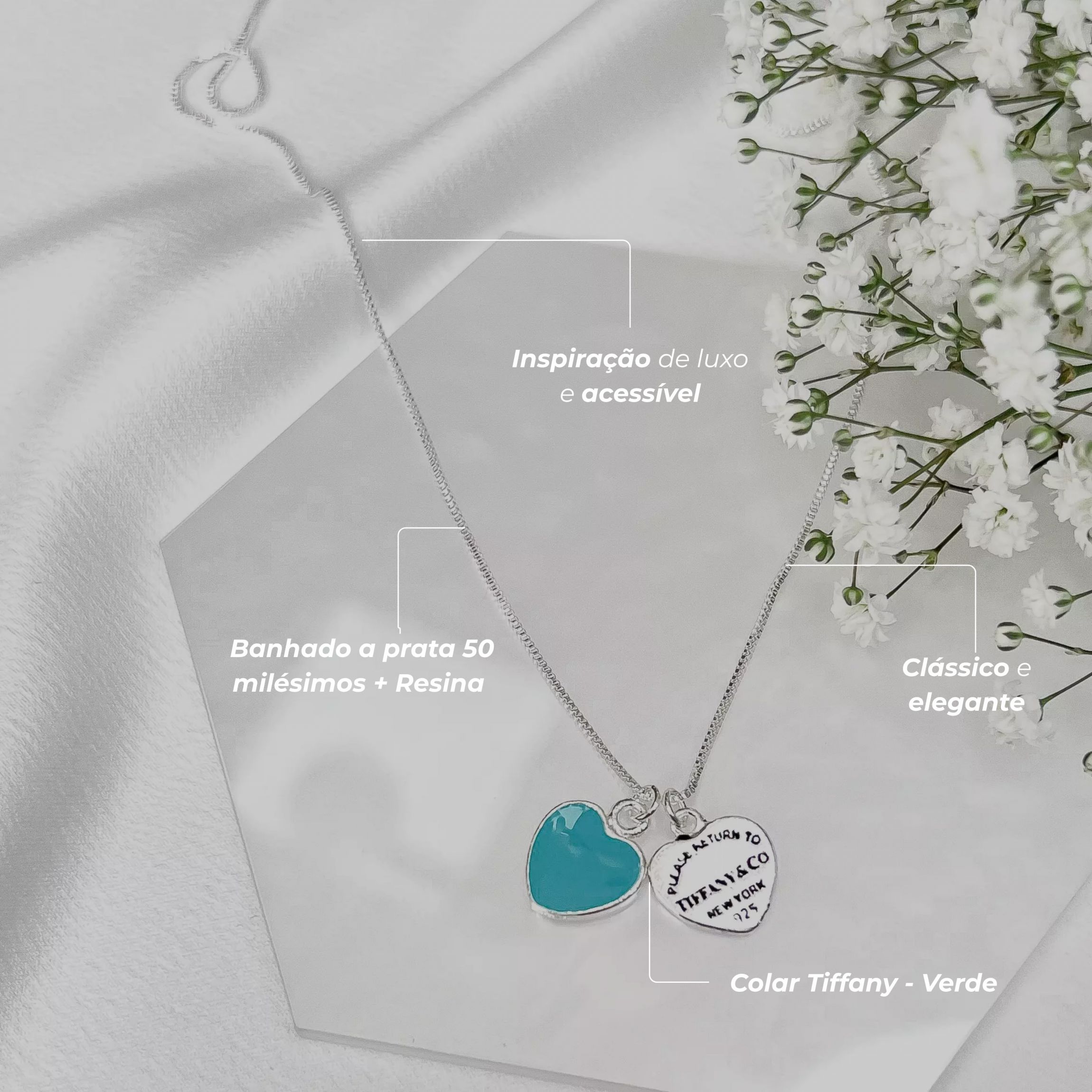Colar Tiffany - Verde - a partir de R$43,32