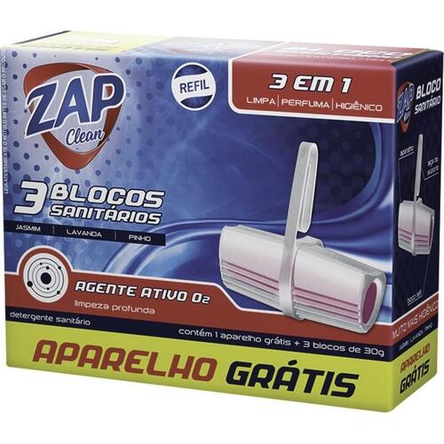 Comprar DESODORIZADOR SANITARIA ZAP CLEAN L3+AP.GTS 3UND - R$6,62