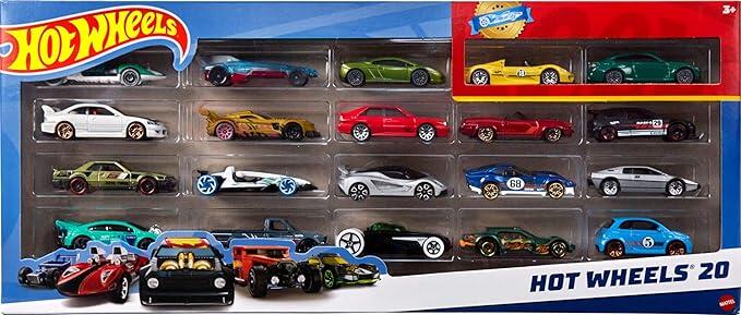Hot Wheels ミニカーセット 20台セット Hot Wheels Die-Cast Pack com 20 Carrinhos - Diversão em Escala 1