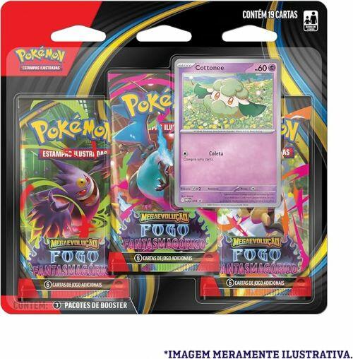Comprar POKEMON ME02 BLISTER TRIPLO FANTASMAGORICO COTTONEE E