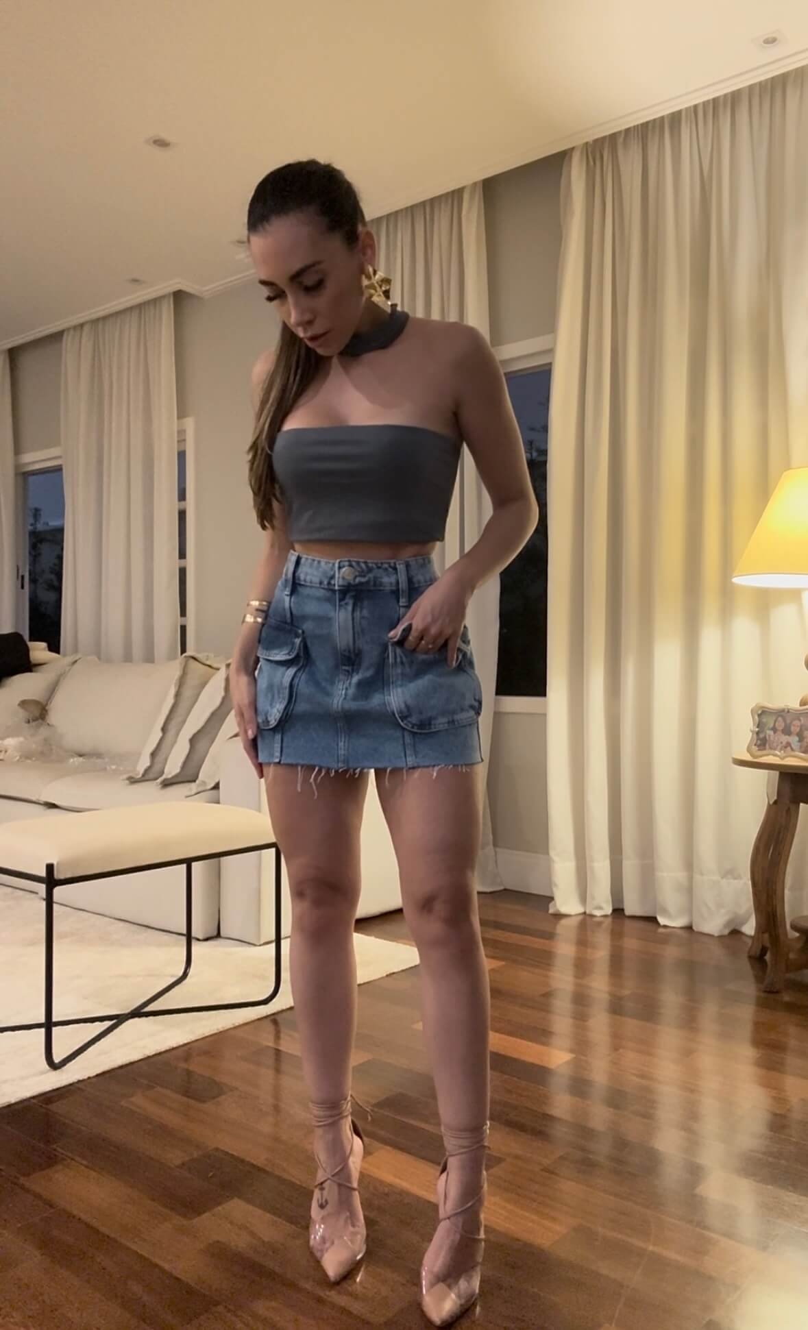 Comprar Mini saia cargo jeans Ana Castro Boutique