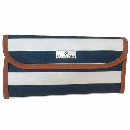 Mini Kit Organizador em Vinil Listado Azul