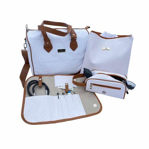Kit Organizador em Vinil Matelassê Branco