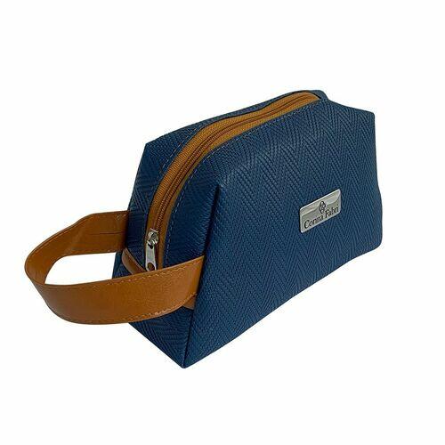Necessarie em Vinil Versalhes Azul Marinho