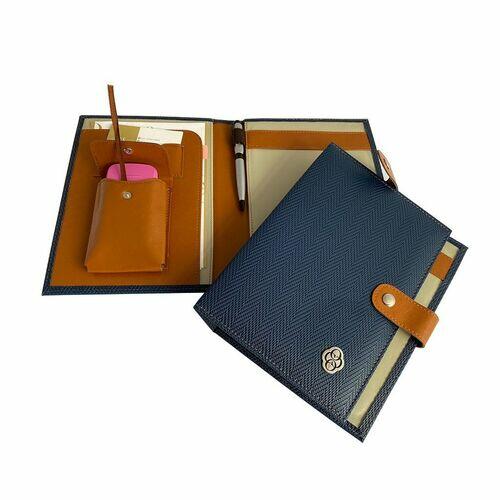 Super Kit Organizador em Vinil Versalhes Azul Marinho