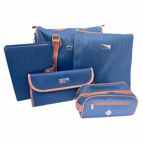 Super Kit Organizador em Vinil Versalhes Azul Marinho