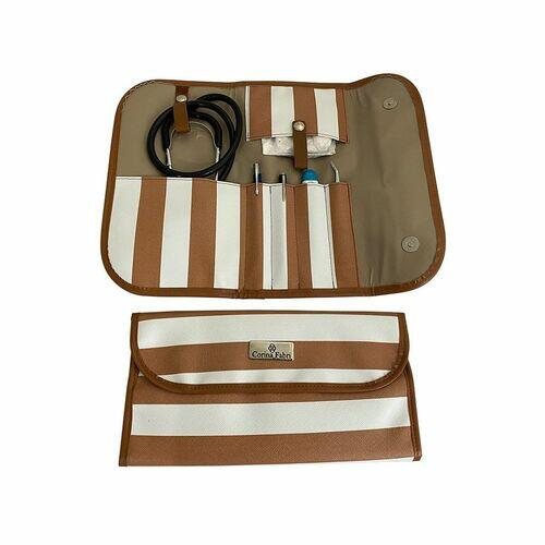 Kit Organizador em Vinil Listado Caramelo