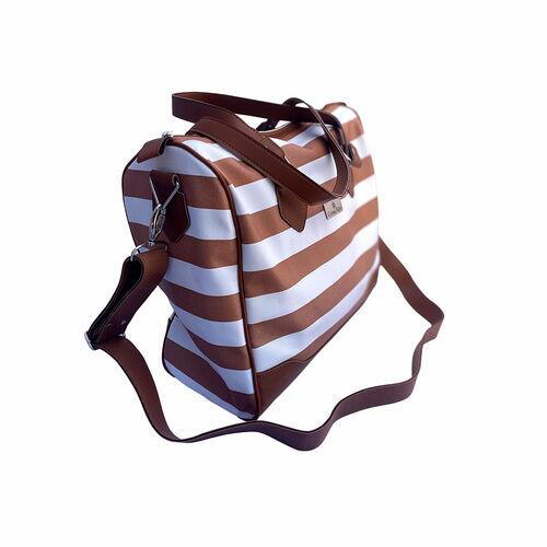 Kit Organizador em Vinil Listado Caramelo