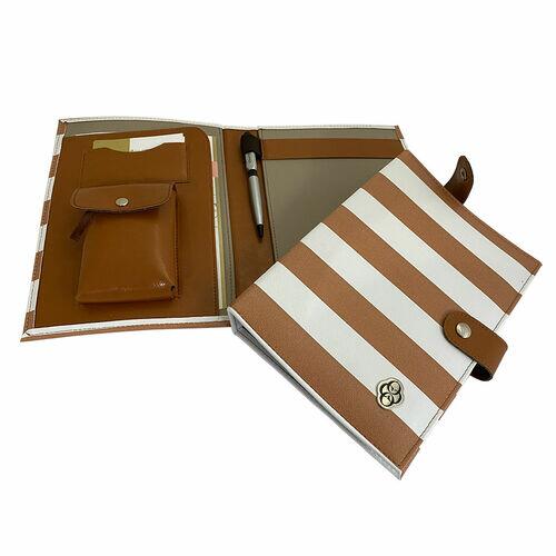 Super Kit Organizador em Vinil Listado Caramelo