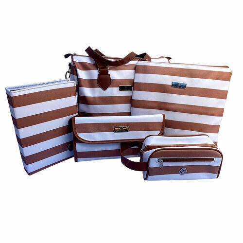 Super Kit Organizador em Vinil Listado Caramelo