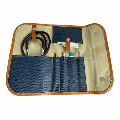 Mini Kit Organizador em Vinil Versalhes Azul Marinho