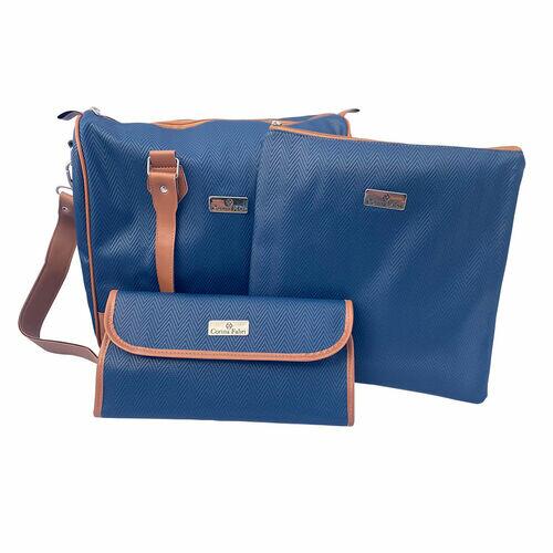 Mini Kit Organizador em Vinil Versalhes Azul Marinho