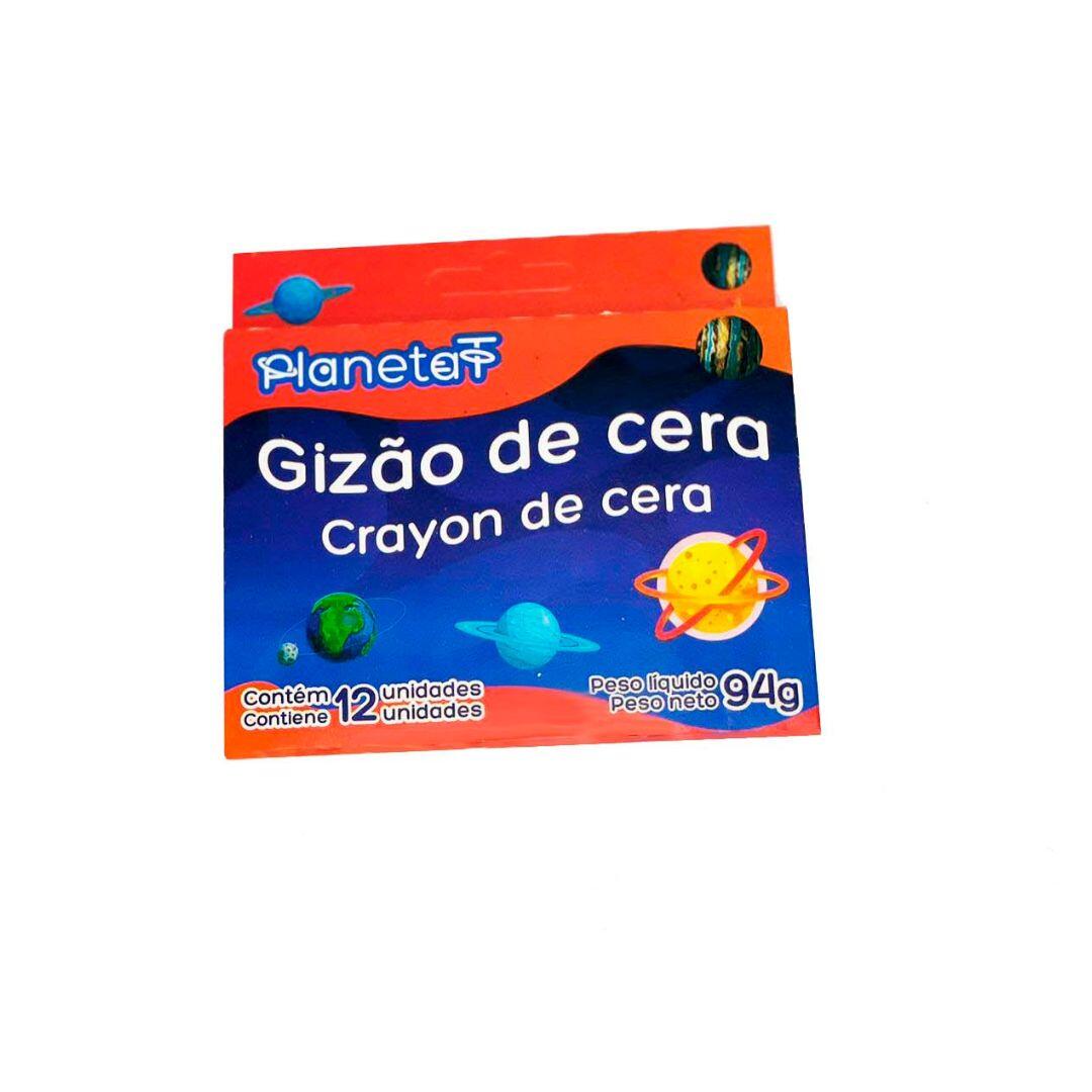 Comprar Conjunto de giz de cera grosso (12 cores) - 1 Un. - R$6,41