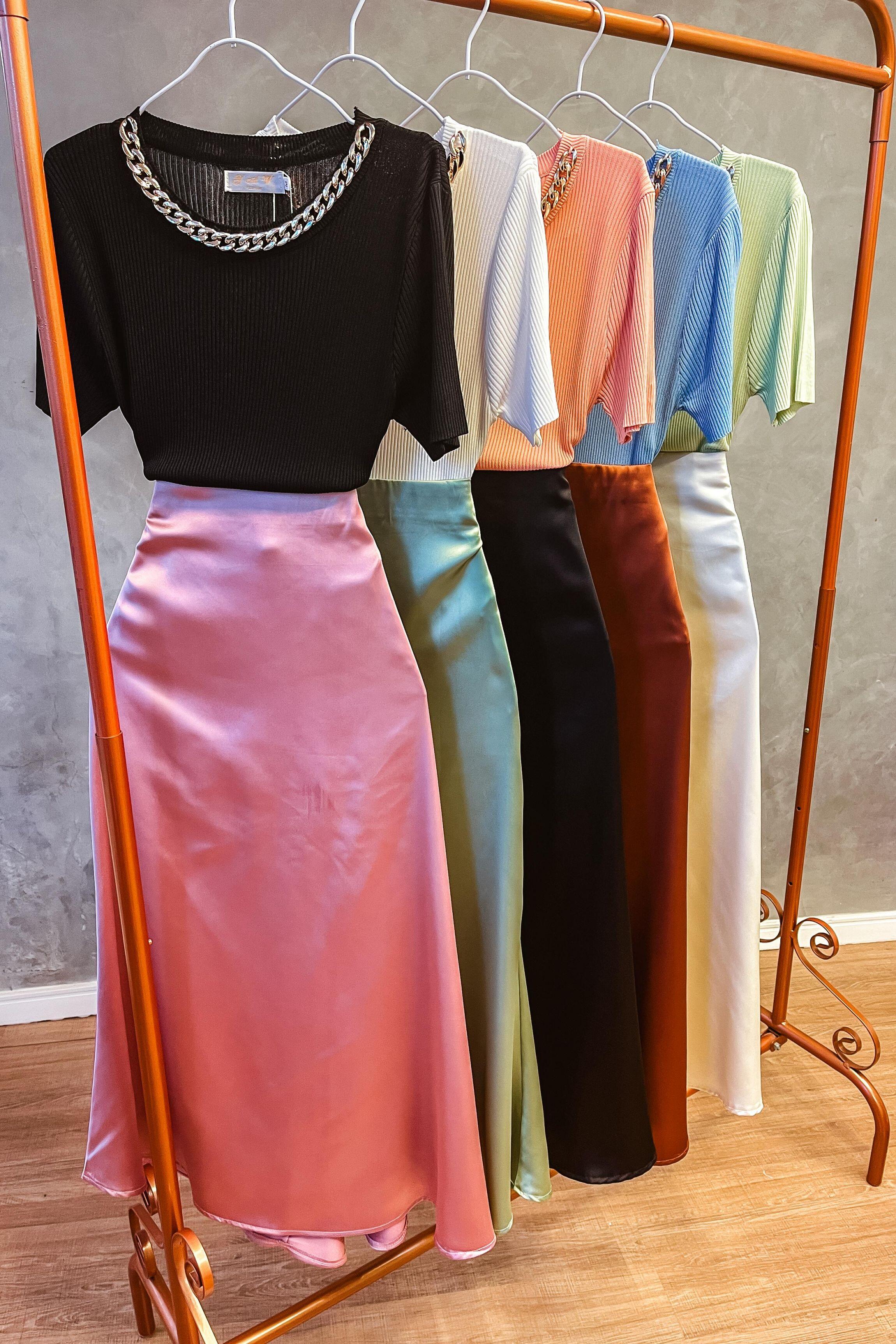 Comprar Saia De Cetim - lojas mayara lira shop