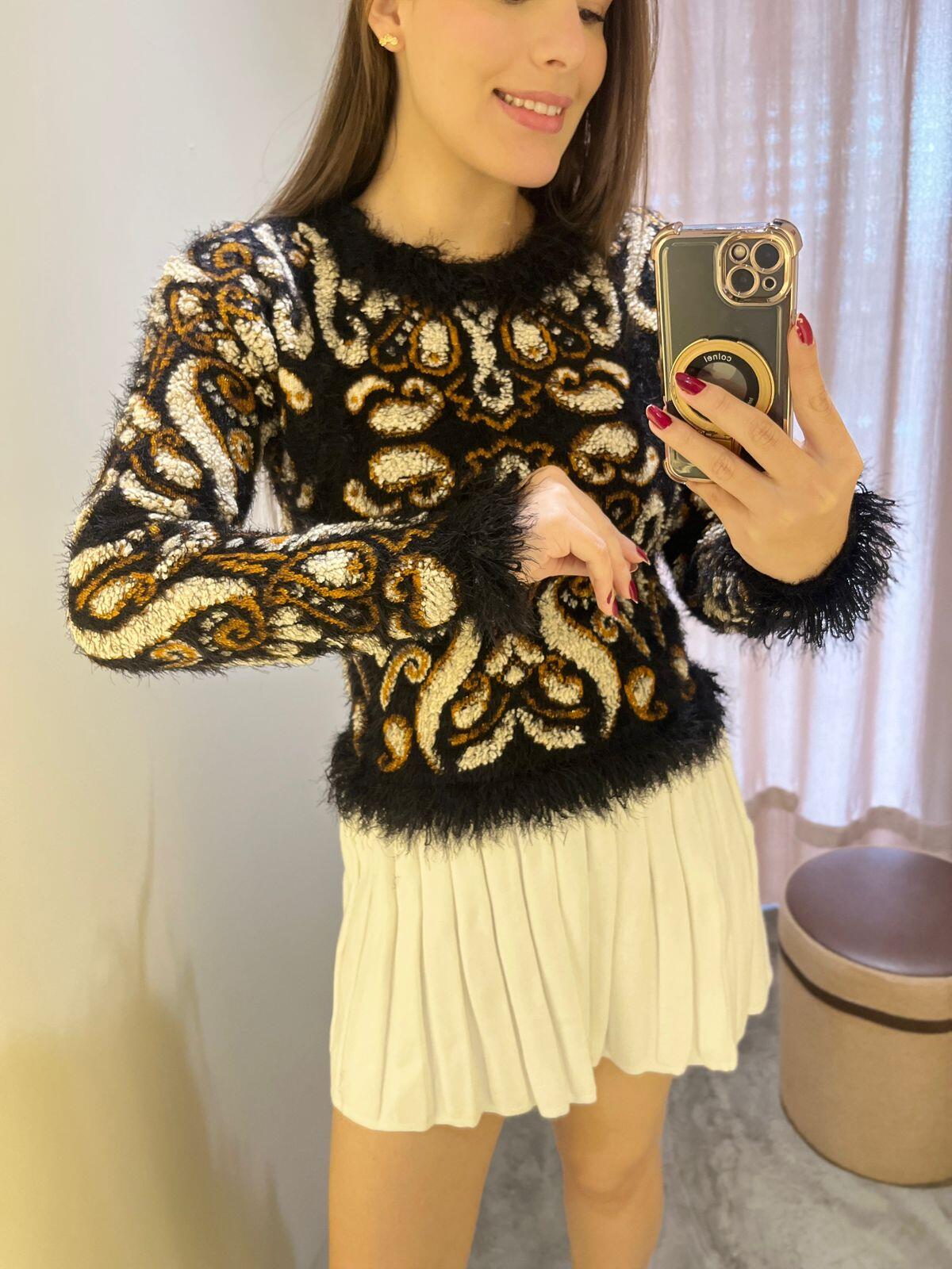 Comprar Casaquinho Esteves - tricot básico ponto fang com bolso