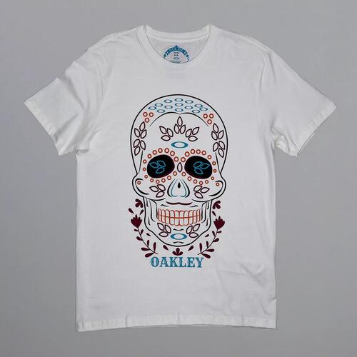Camiseta Oakley Back To Skull Off White em Promoção na Americanas