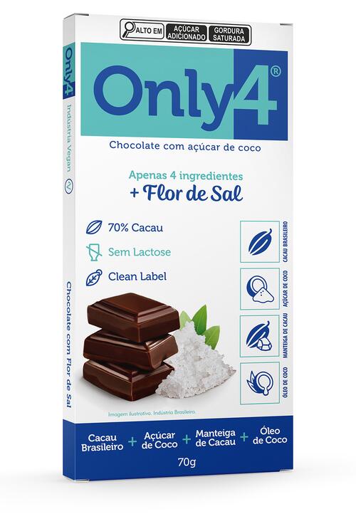 ONLY4 70% cacau c/Nibs 70g - a partir de R$23,98