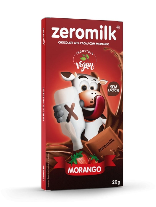 Zeromilk 40% Morango 20g - a partir de R$7,35