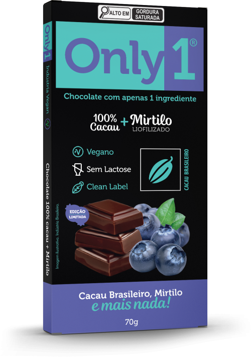 Comprar Only1 100% cacau c/ Mirtilo Liofilizado 70g - a partir de