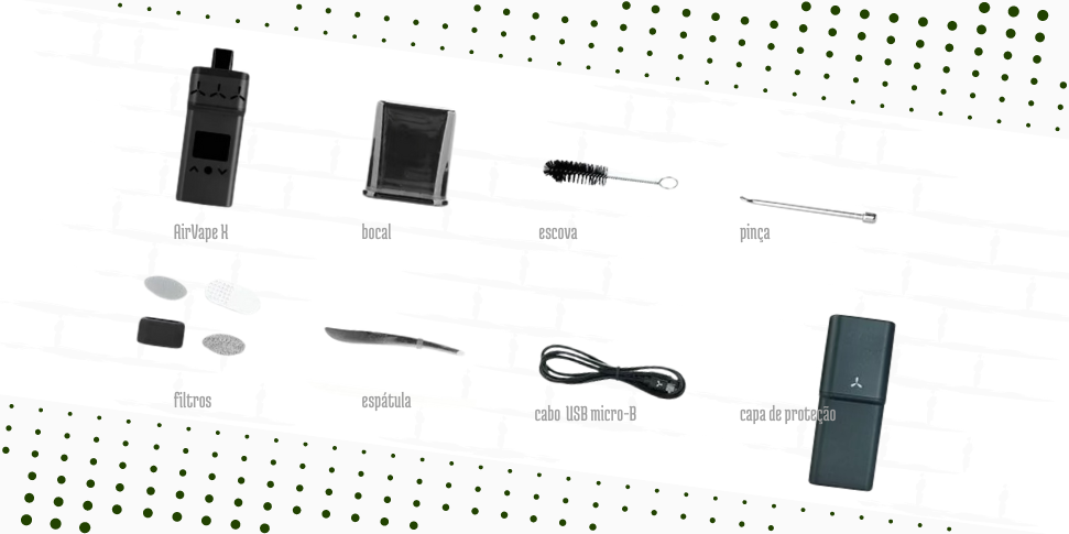 Itens inclusos na embalagem do AirVape X