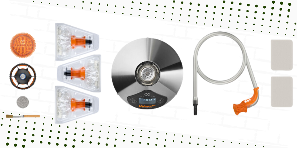 Itens inclusos junto ao Volcano Hybrid