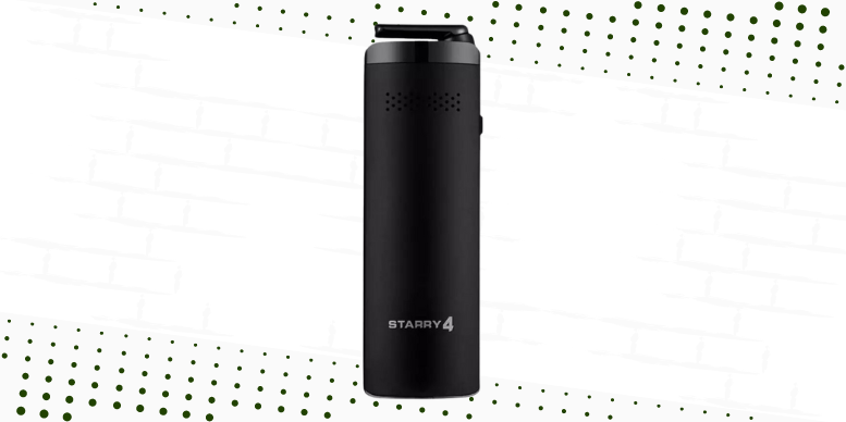 vaporizador de ervas Starry 4 da XVape de frente na cor preta
